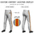 Custom Gray Yellow-Red-Yellow Classic Fit Stretch Practice Pull-up Baseball Pants