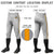 Custom Gray Yellow Classic Fit Stretch Practice Knickers Baseball Pants