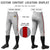 Custom Gray Red Classic Fit Stretch Practice Knickers Baseball Pants