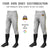 Custom Gray Old Gold Classic Fit Stretch Practice Knickers Baseball Pants