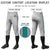 Custom Gray Aqua Classic Fit Stretch Practice Knickers Baseball Pants