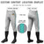 Custom Gray Bright Green Classic Fit Stretch Practice Knickers Baseball Pants