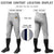 Custom Gray Navy-White Classic Fit Stretch Practice Knickers Baseball Pants