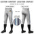 Custom Gray Light Blue-White-Navy Classic Fit Stretch Practice Knickers Baseball Pants