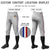 Custom Gray Royal Blue-White-Red Classic Fit Stretch Practice Knickers Baseball Pants