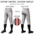 Custom Gray Red-White-Red Classic Fit Stretch Practice Knickers Baseball Pants