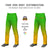 Custom Green Yellow Gradient Fit Stretch Practice Loose-fit Baseball Pants