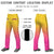 Custom Yellow Pink Gradient Fit Stretch Practice Loose-fit Baseball Pants