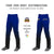 Custom Royal Blue Black Gradient Fit Stretch Practice Loose-fit Baseball Pants