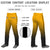 Custom Yellow Black Gradient Fit Stretch Practice Loose-fit Baseball Pants