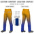 Custom Yellow Royal Blue Gradient Fit Stretch Practice Loose-fit Baseball Pants