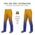 Custom Yellow Royal Blue Gradient Fit Stretch Practice Loose-fit Baseball Pants