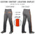 Custom Gray Dark Gray Gradient Fit Stretch Practice Loose-fit Baseball Pants