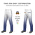 Custom White Blue Gradient Fit Stretch Practice Loose-fit Baseball Pants