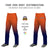 Custom Texas Orange Navy Gradient Fit Stretch Practice Loose-fit Baseball Pants