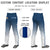 Custom Blue White Gradient Fit Stretch Practice Loose-fit Baseball Pants