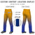 Custom Yellow Royal Blue Gradient Fit Stretch Practice Loose-fit Baseball Pants