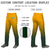 Custom Gold01 Green Gradient Fit Stretch Practice Loose-fit Baseball Pants