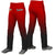 Custom Red Black Gradient Fit Stretch Practice Loose-fit Baseball Pants