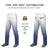 Custom White Blue Gradient Fit Stretch Practice Loose-fit Baseball Pants