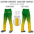 Custom Kelly Green Gold01 Gradient Fit Stretch Practice Loose-fit Baseball Pants