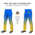 Custom Blue Yellow Gradient Fit Stretch Practice Loose-fit Baseball Pants