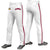 Custom White Red Navy-Red Classic Fit Stretch Practice Loose-fit Baseball Pants