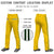 Custom Gold01 Green White-Green Classic Fit Stretch Practice Loose-fit Baseball Pants