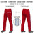 Custom Red Royal Blue White-Royal Blue Classic Fit Stretch Practice Loose-fit Baseball Pants