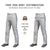 Custom Gray Royal Blue White-Royal Blue Classic Fit Stretch Practice Loose-fit Baseball Pants