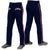 Custom Navy Red White-Red Classic Fit Stretch Practice Loose-fit Baseball Pants