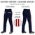 Custom Navy Red White-Red Classic Fit Stretch Practice Loose-fit Baseball Pants