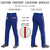 Custom Royal Blue White Red-White Classic Fit Stretch Practice Loose-fit Baseball Pants