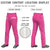 Custom Pink White Classic Fit Stretch Practice Loose-fit Baseball Pants