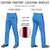 Custom Powder Blue Red Navy-Red Classic Fit Stretch Practice Loose-fit Baseball Pants