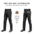 Custom Black White Gray-White Classic Fit Stretch Practice Loose-fit Baseball Pants