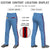 Custom Light Blue Red Navy-Red Classic Fit Stretch Practice Loose-fit Baseball Pants