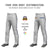 Custom Gray Navy White-Navy Classic Fit Stretch Practice Loose-fit Baseball Pants