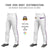 Custom White Royal Blue White-Red Classic Fit Stretch Practice Loose-fit Baseball Pants