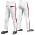 Custom White Red Navy-Red Classic Fit Stretch Practice Loose-fit Baseball Pants