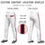 Custom White Red Navy-Red Classic Fit Stretch Practice Loose-fit Baseball Pants