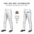 Custom White Royal Blue White-Royal Blue Classic Fit Stretch Practice Loose-fit Baseball Pants