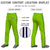 Custom Neon Green Navy White-Navy Classic Fit Stretch Practice Loose-fit Baseball Pants