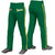 Custom Kelly Green Gold01 White-Gold01 Classic Fit Stretch Practice Loose-fit Baseball Pants