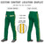 Custom Kelly Green Gold01 White-Gold01 Classic Fit Stretch Practice Loose-fit Baseball Pants