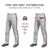 Custom Gray Red Navy-Red Classic Fit Stretch Practice Loose-fit Baseball Pants