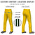 Custom Gold01 Green White-Green Classic Fit Stretch Practice Loose-fit Baseball Pants