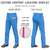 Custom Powder Blue Pink-WhiteClassic Fit Stretch Practice Loose-fit Baseball Pants