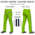 Custom Neon Green Navy White-Navy Classic Fit Stretch Practice Loose-fit Baseball Pants