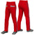 Custom Red Navy White-Navy Classic Fit Stretch Practice Loose-fit Baseball Pants